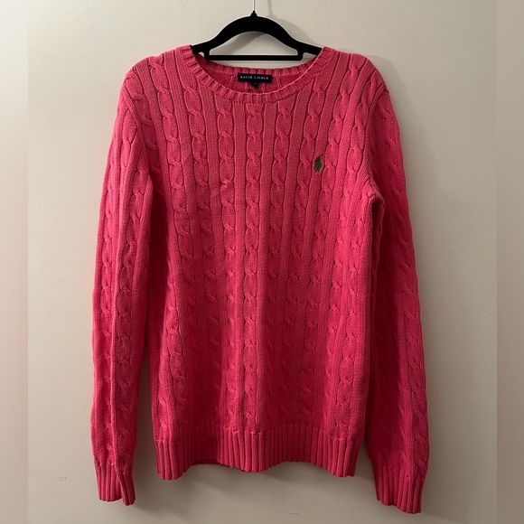 Ralph Lauren Pink Crewneck Knit Sweater - Picture 1 of 4